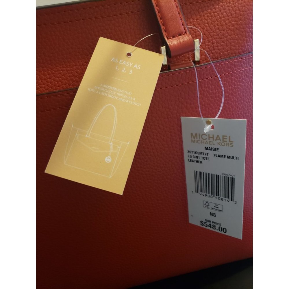 Michael Kors Maisie Large Pebbled Leather 3-in-1 Tote Bag Brand New with Tag - Picture 9 of 9